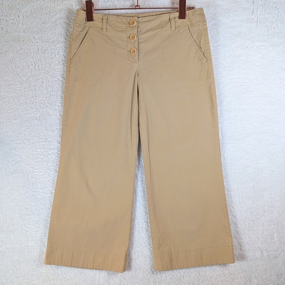 30-Theory Beige Cropped Trousers